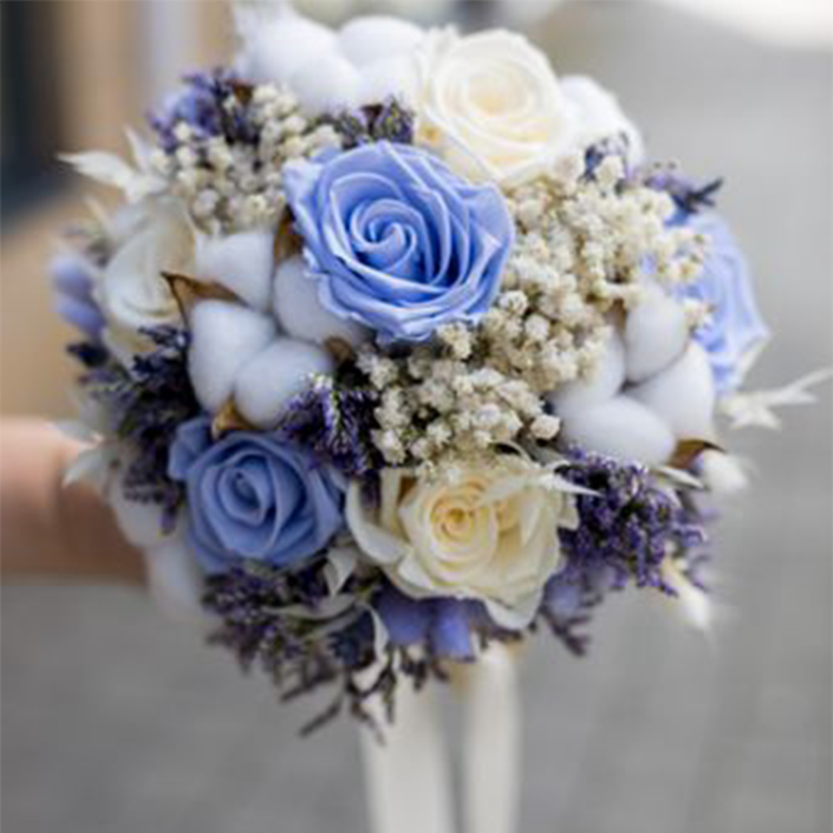Blue Dry Flowers Bouquet