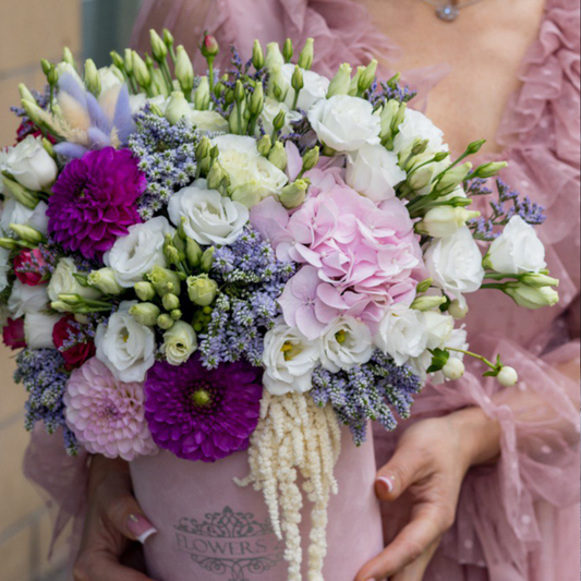 Fresh Flowers in a Hatbox